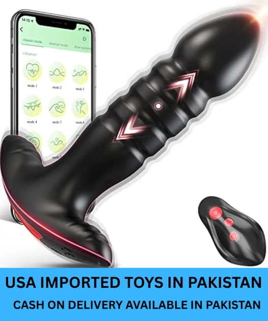 main App Control Anal Plug Vibrator Black - Image 1