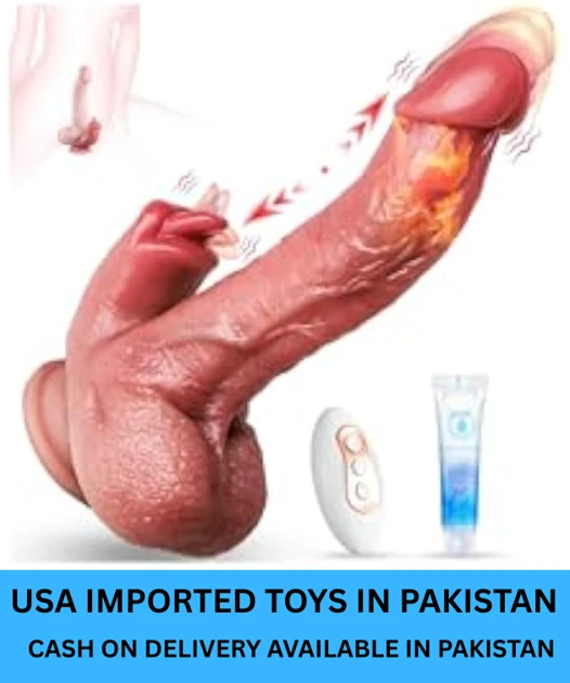 main 9 Inch Thrusting Heating Dildo Vibrator - Image 1