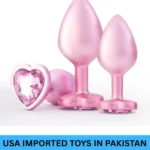 3PCS Pink Crystal Butt Plug Trainer Set