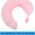 Pink Fox Tail Anal Plug for Couples