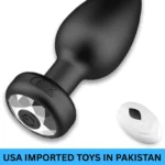 Remote Control Vibrating Anal Plug Black