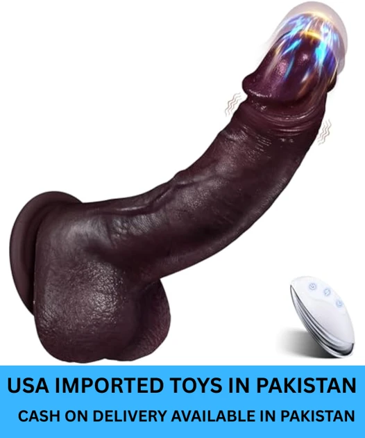 main Remote Control Heating Thrusting Dildo Vibrator Black - Image 1